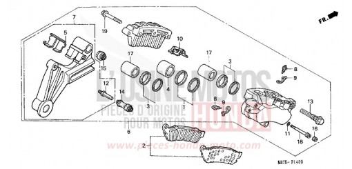 REAR BRAKE CALIPER XL1000V2 de 2002